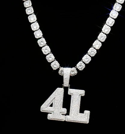 Custom Iced Out Varsity Name Pendant