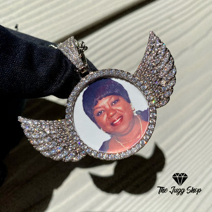 Custom Diamond Wings Photo Charm