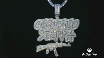 Iced Out Silver “Certified Steppa” Pendant