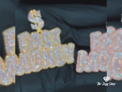 Iced Out Gold “Fast Money” Pendant