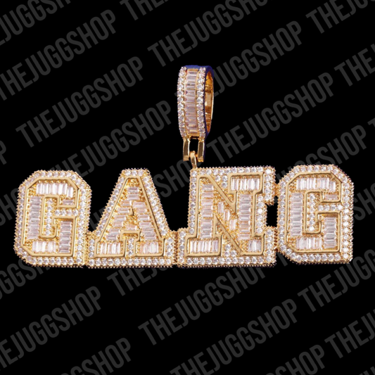 Custom Iced Out Mini Baguette Name Pendant