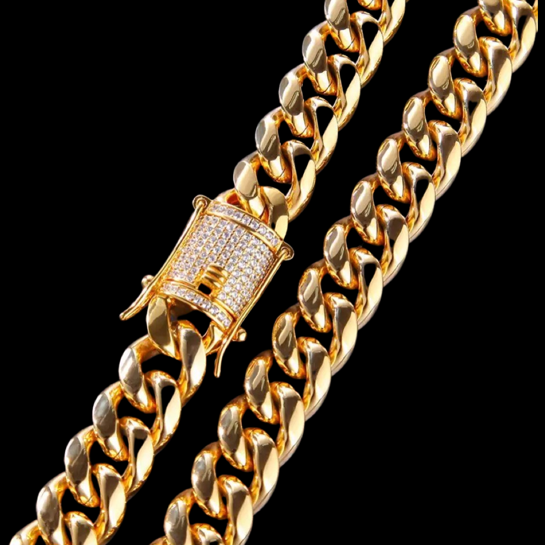 12mm Gold Cuban Link