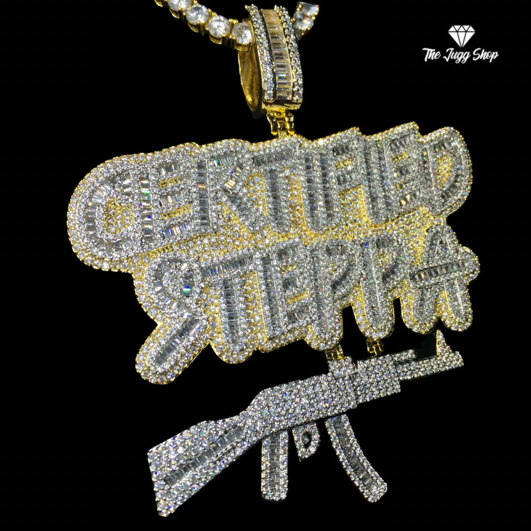 Iced Out Gold “Certified Steppa” Pendant