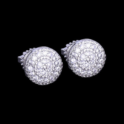 8mm Diamond Cluster Earrings