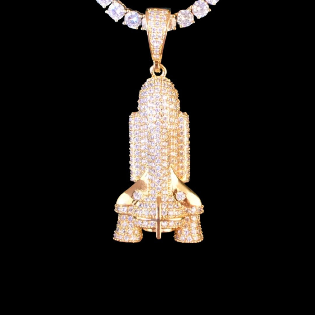 Iced Out Diamond Rocket Pendants