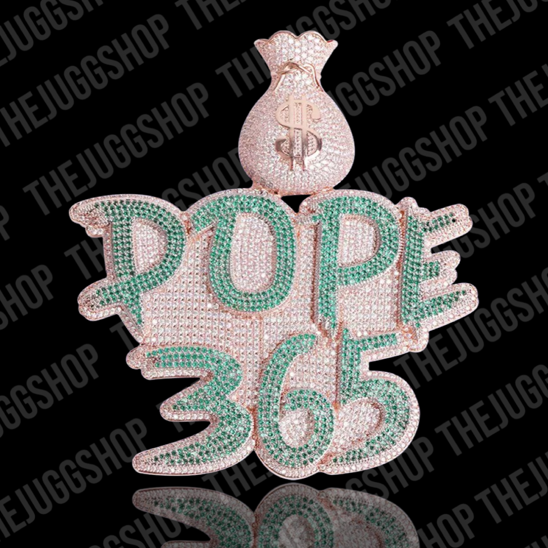 Custom Iced Out MoneyBag With Name Pendant