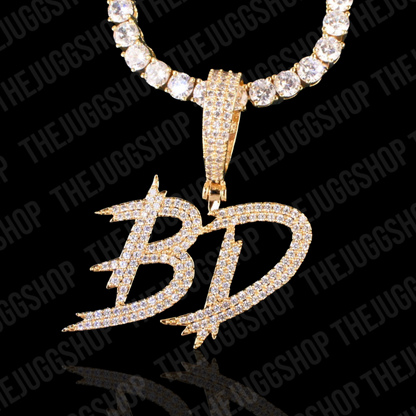 Iced Out Custom Wild Diamond Name Pendant