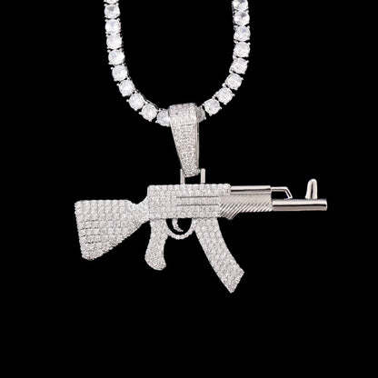 Iced Out AK47 Pendant