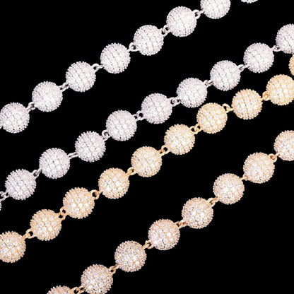 Iced Out Diamond Bead Bracelet