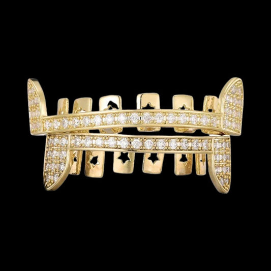 Gold Plated Diamond Bar Grill