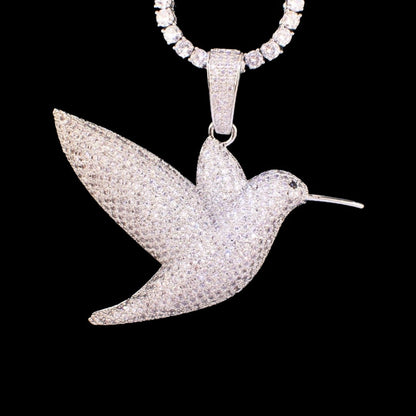 Iced Out Diamond Dove Pendants