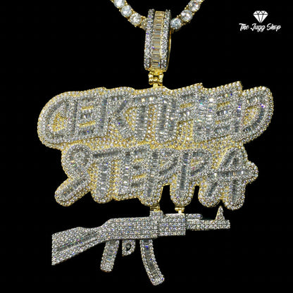 Iced Out Gold “Certified Steppa” Pendant