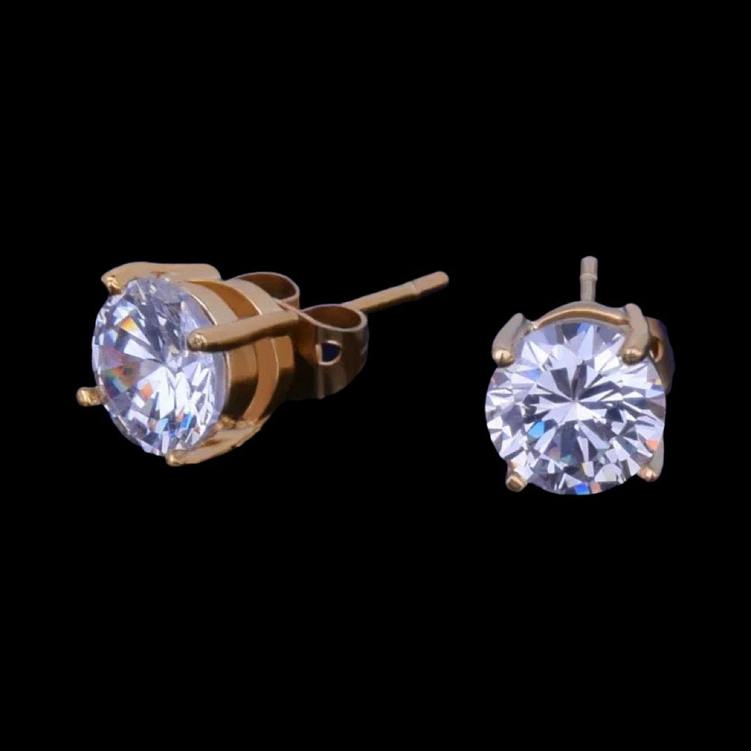 7mm Diamond Stud Earrings