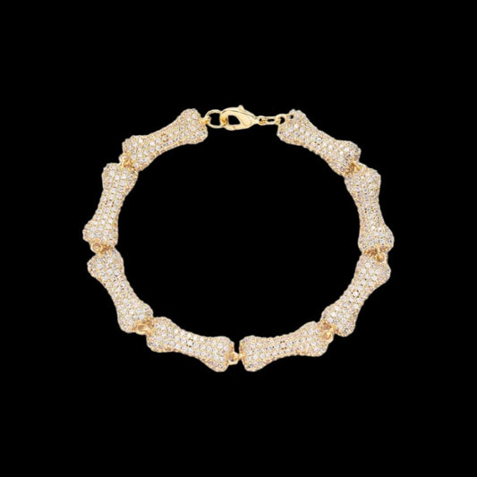 Gold Diamond Bone Bracelet