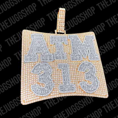 Iced Out Big Custom Name Plate Pendant