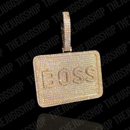 Iced Out Custom Diamond Name Plate Pendant