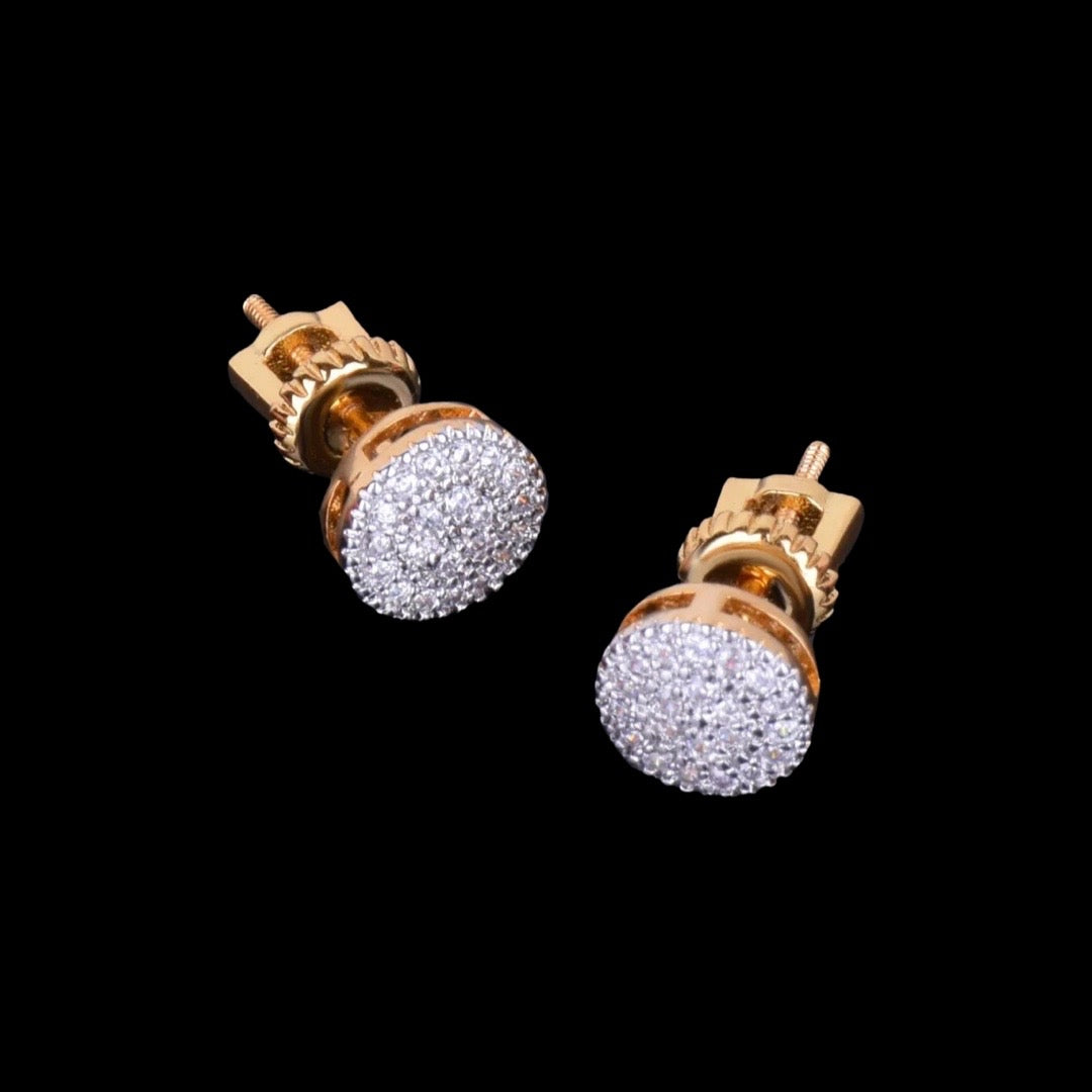 8mm Diamond Cluster Earrings