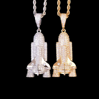 Iced Out Diamond Rocket Pendants