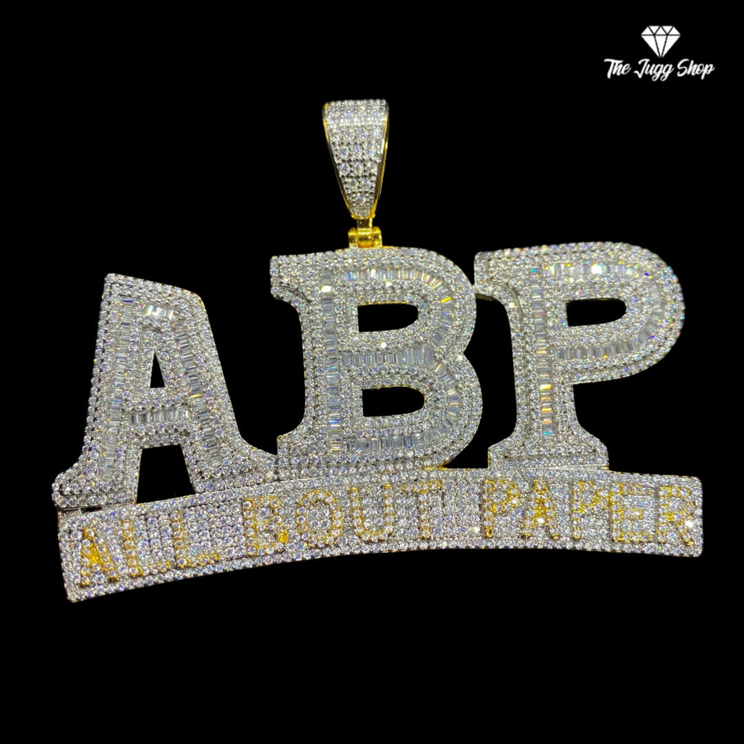 Iced Out “All Bout Paper” Pendant