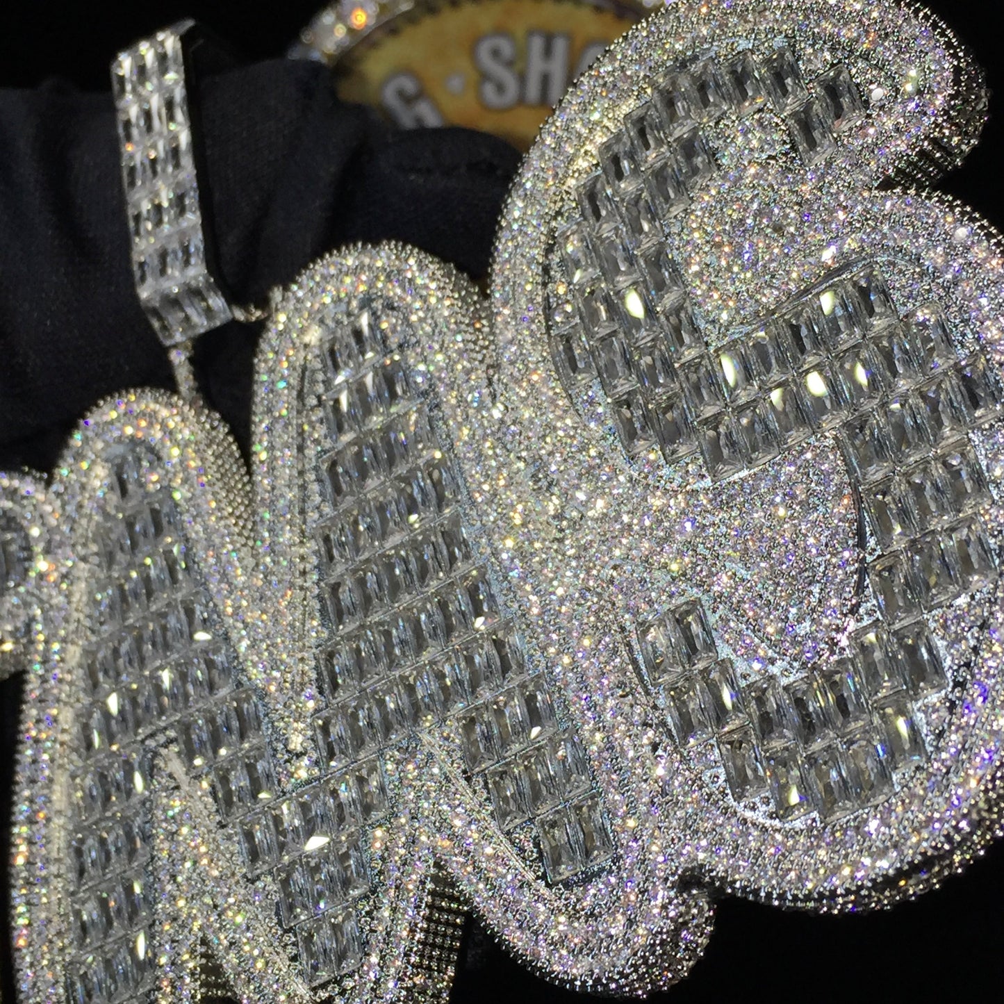 Custom Iced Out Big Baguette Name Pendant