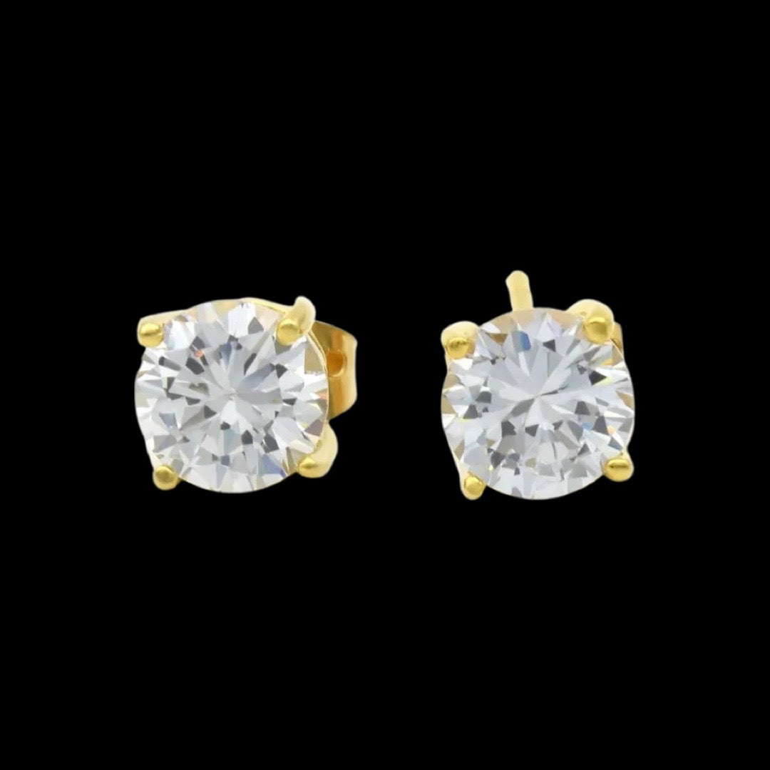 7mm Diamond Stud Earrings