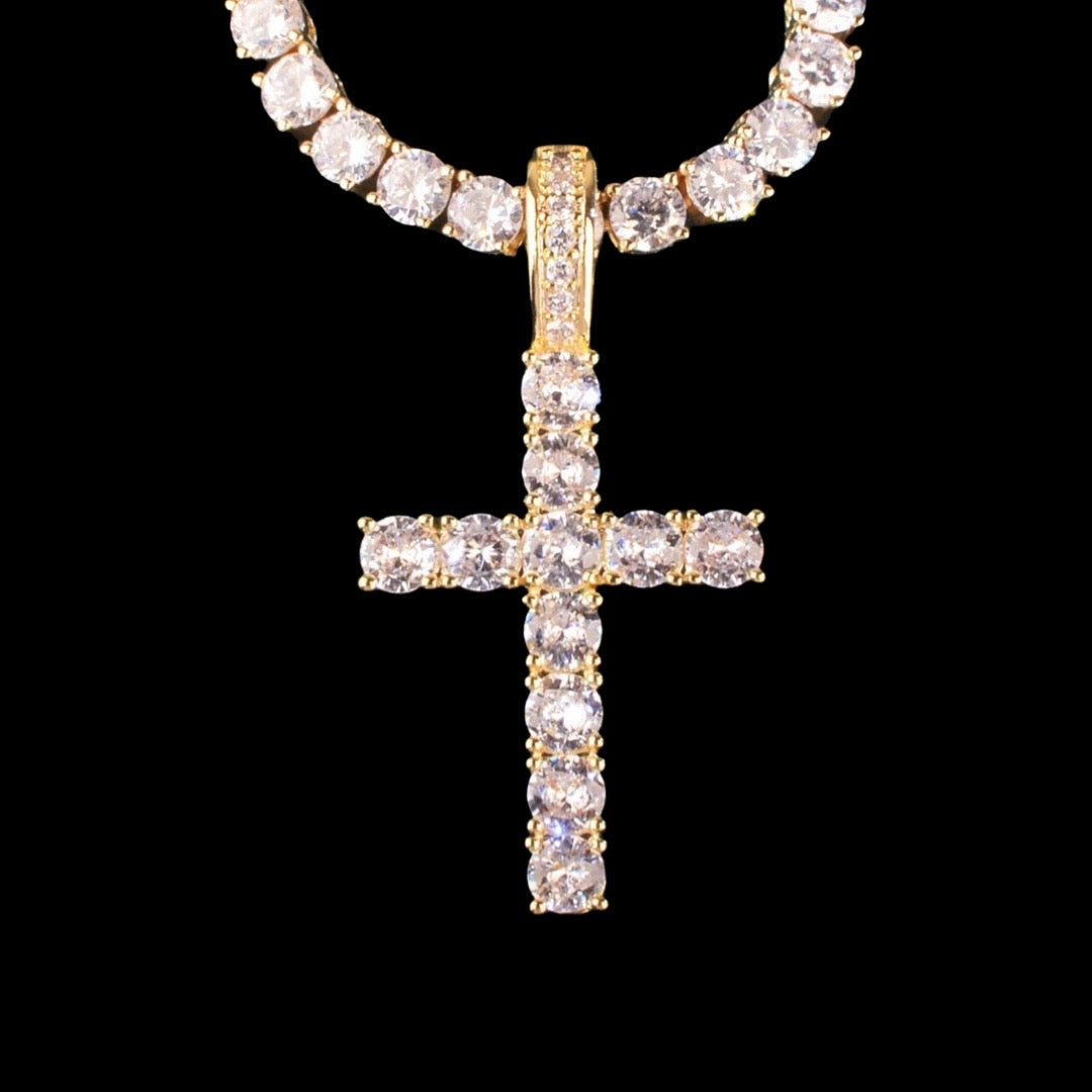 Iced Out Diamond Cross