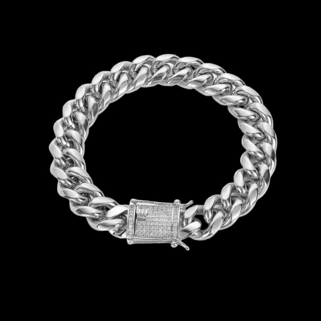 Silver Cuban Link Bracelet