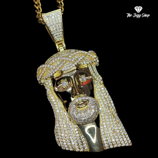 Iced Out Gold Jesus Piece