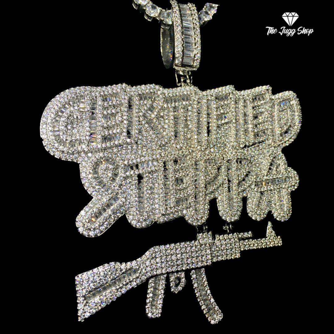 Iced Out Silver “Certified Steppa” Pendant