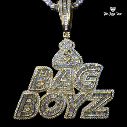 Iced Out Gold “Bag Boyz” Pendant