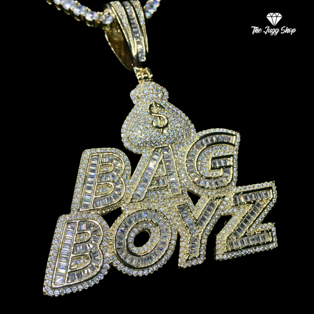 Iced Out Gold “Bag Boyz” Pendant