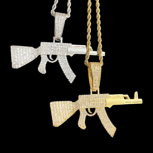 Iced Out AK47 Pendant