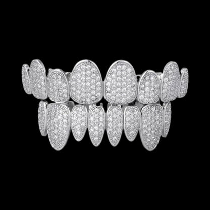 Iced Out Gold Plated Cluster Diamond Grill