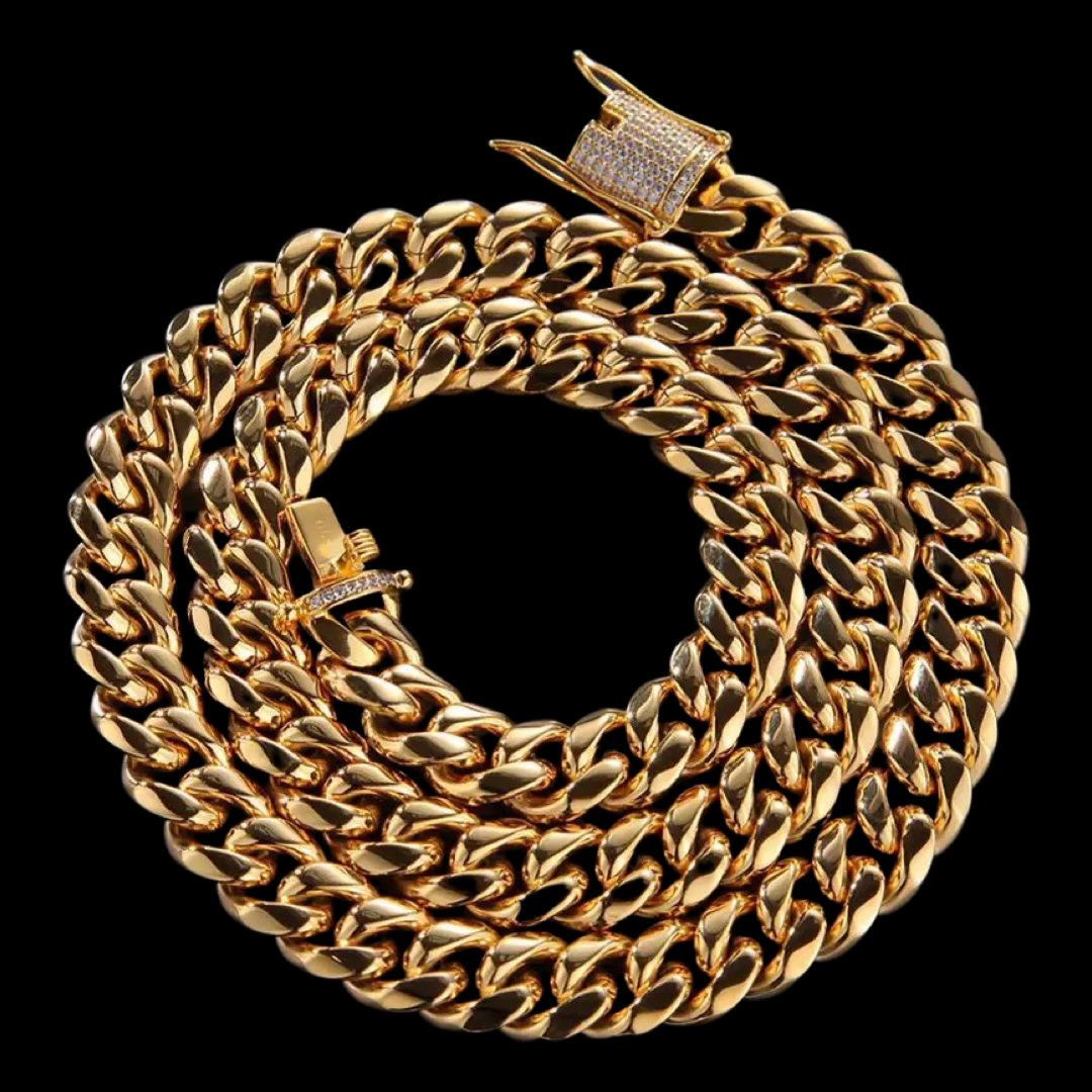 12mm Gold Cuban Link