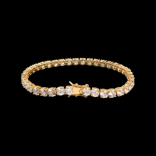 3mm-6mm Gold Diamond Tennis Bracelets